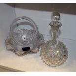 Victorian Hand Blown Glass Decanter & Similar fruit basket(2):