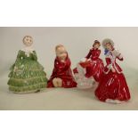 Royal Doulton Small Figures: Christmas Morn, Belle, Emma & This Little Pig(4)