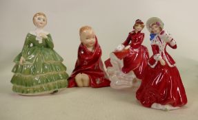 Royal Doulton Small Figures: Christmas Morn, Belle, Emma & This Little Pig(4)