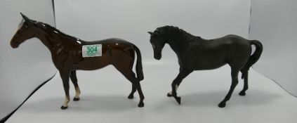 Beswick Black Beauty & Bois Roussel Racehorse(2):