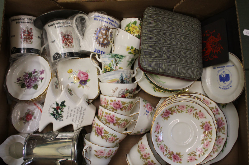 A mixed collection of items to include: Duchess Floral Decorated tea ware, Round Table Pewter