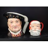 Royal Doulton Character Jugs: Large Henry VIII D6642 & small Santa Clause D6705, both boxed(2)