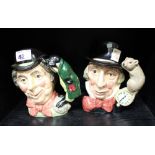 Royal Doulton large character jugs: Mad Hatter & Walrus and Carpenter (2).