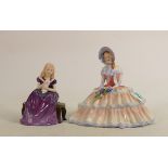 Royal Doulton Lady Figures: Day Dreams HN1731 & Affection HN2238(2)