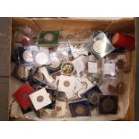 A collection of coins: commemorative coins, World coins etc, including William and Catherine one