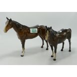 Beswick Huntsmans Horse 1484: together with Arab 1771(2)