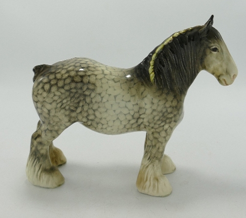 Beswick Rocking Horse Grey 818 Shire Horse: