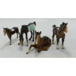 Beswick Horses to include: Young Spirit 2839, Foal 1813, Foal 915 & Foal 1084(4)