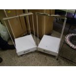 2 x ARMH Ltd wheeled hospital bin bag trolleys: (2).