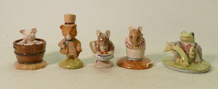 Beswick Beatrix Potter Figures: Amiable Guinea Pig, Mrs Tittlemouse, Yock Yock in the Tub, Appley