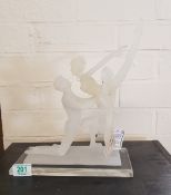 Large Hand finished Resin Figure of Dancers: height 30cm, boxed