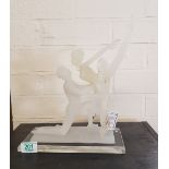 Large Hand finished Resin Figure of Dancers: height 30cm, boxed