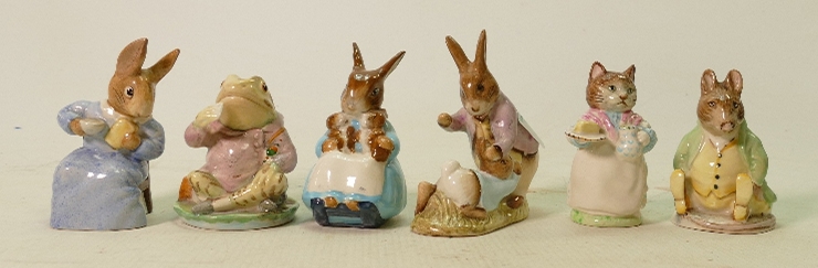 Beswick Beatrix Potter Figures: Mr Benjamin Bunny & Peter Rabbit, Ribby, Mrs Rabbit & Bunnies,