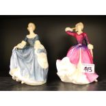 Royal Doulton figurines: Melissa HN2467 together with Hilary HN2335 (2).