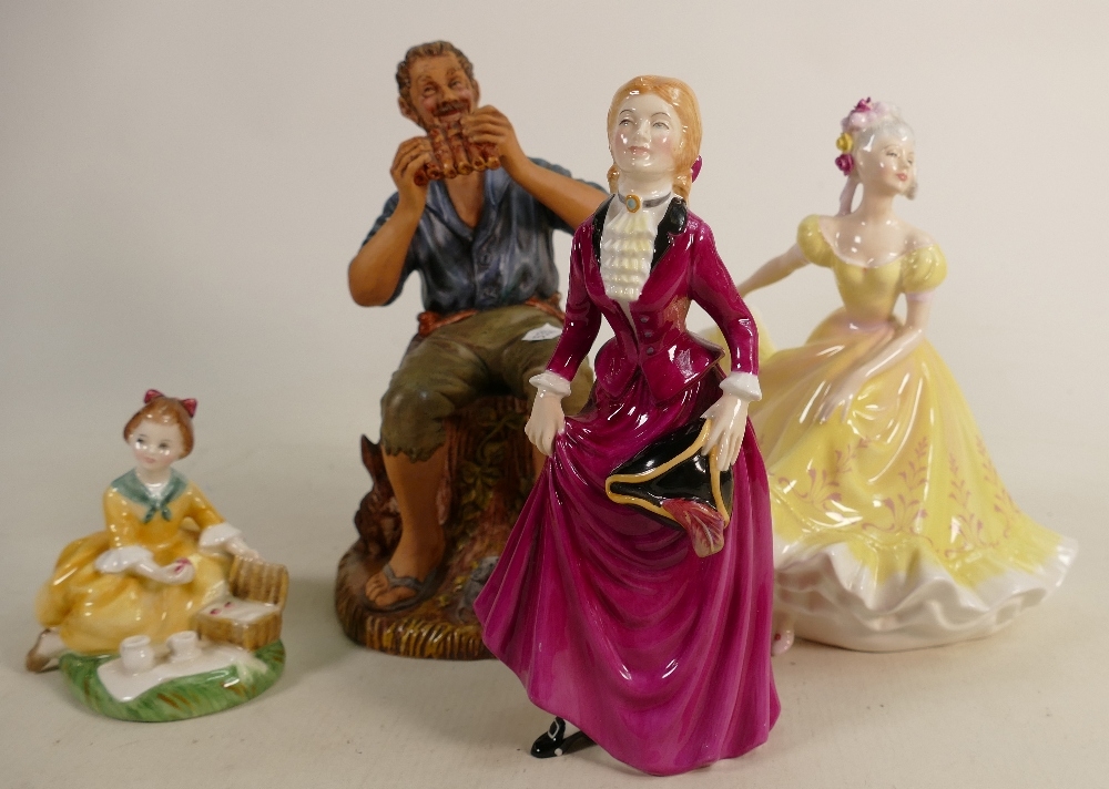 Royal Doulton Seconds Figures: Picnic, Ninette & Dreamweaver together with similar Francesca