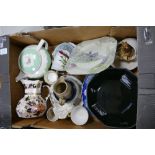 A mixed collection of items to include: Wedgwood Creamware Teapot, Florentine Dish, Shelley ,