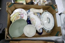 A mixed collection of items to include: decorative Wedgwood, Royal Doulton & Aynsley items