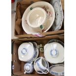 A mixed collection of items to include: Wood and Son's dinnerware, Wedgwood platter, Royal Doulton