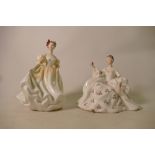 Royal Doulton Lady Figures: Natalie HN3173 & My Love HN2339(2)