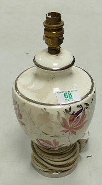 Wedgwood Stoke College of Art, student decorated lampbase: height 31cm