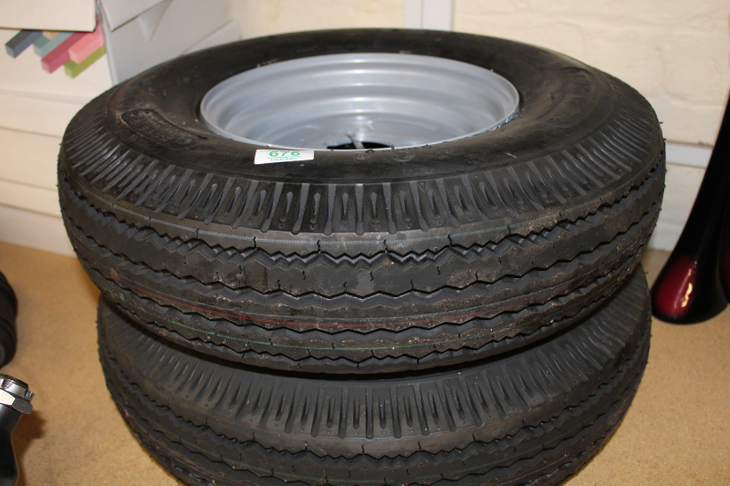 2 x trailer wheels/tyres: