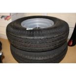 2 x trailer wheels/tyres: