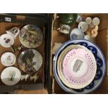 A collection of mixed ceramic items: Royal Doulton wall plates, Spode plates, Davenport wall plates,