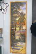 Large Tropical Island Theme Painting: