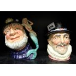 Royal Doulton large character jugs: Beefeater & Old Salt (2).