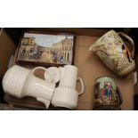 Beswick ceramics: Midsummer Nights Dream jug, collectors mug, Regent Street plaque (a/f), coffee pot