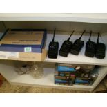 5 x walkie talkies: together with boxed transceiver.