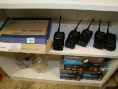 5 x walkie talkies: together with boxed transceiver.