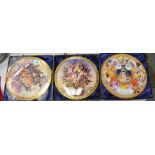 Royal Albert & Bradford Exchange Decorative Limited Edition wall Plaques: diameter 28cm(3)