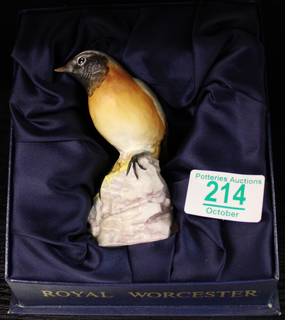 Boxed Royal Worcester Redstart Bird Figure: