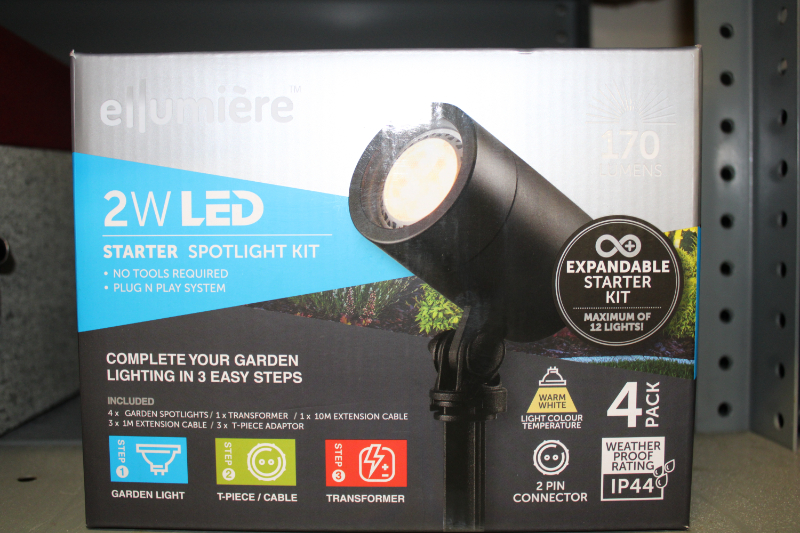 3 packs of 4 Ellumiere 2W LED starter spotlight kits: