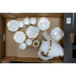 Royal Doulton Royal Gold Patterned part Coffee Set: Pot marked seconds