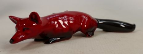 Royal Doulton Flambe Stalking Fox: length 13cm