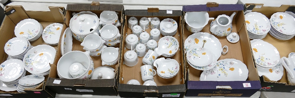 A very Large Collection of Seltmann Weiden Bavaria Floral decorated Tea & Dinner ware to include:
