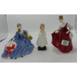 Royal Doulton Lady Figures: Elyse HN2492( hairline to base), seconds figure Fair Lady HN2832 &