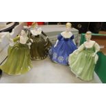 Royal Doulton figurines: Fair Lady, Nina, Simone & Geraline (2nds) (4).