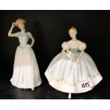 Royal Doulton figurines: First Dance HN2803 together with Happy Birthday 2001 HN4308 (2nd) (2).