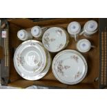Coalport Floral Decorated Tea & Dinner Ware to include: cups & saucers, rimmed bowls, dinner plates,