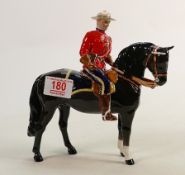 Beswick Canadian mountie police on black horse: 1375