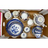 Royal Doulton Booths tea ware: to include cups, saucers, cake plate, milk jug, sugar bowl, side