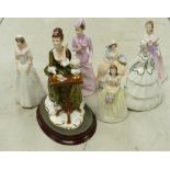 A collection of Renaissance figurines: to include Helen, Dianne, Colette, Bride, Loren, Leanne and