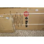 Amazon returned items: boxed Heavy Duty 5 tier garage racking unit, together with a wall cabinet.