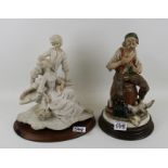 Two Large Continental Tramp Style Figures: tallest 30cm(2)