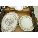 Wedghwood Kutani Crane dinner plates: with matching platter together with Wedgwood Santa Clara