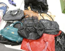 A collection of leather handbags and travel bags: to include Jasper Conran, Red Herring. Some