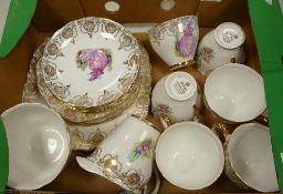 Ashley Pinkie tea set: to include 6 cups, 6 saucers, 6 side plates, sugar bowl and milk jug
